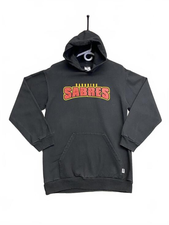 Other - Vtg 80's 90's Saunders Sabres Black Hoodie King Fashions Tag Canada Size Small